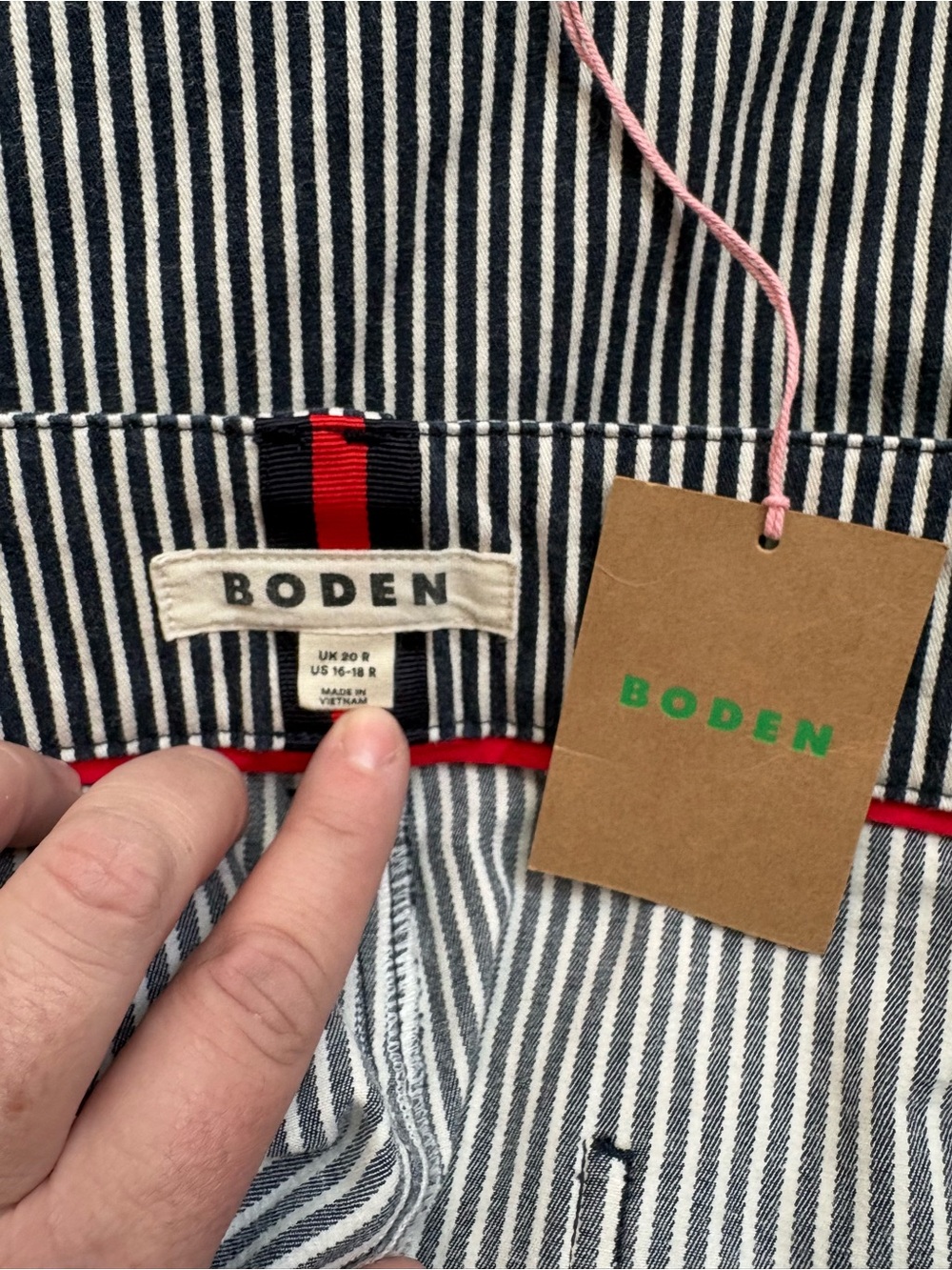 Boden Navy Stripe pants